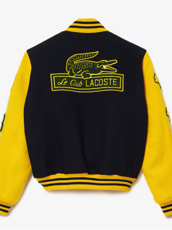 Lacoste Unisex Two-Tone Wool Bomber Jacket Clanton Jacket