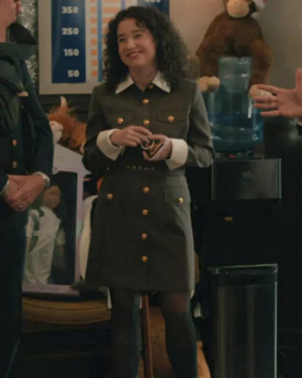 Elsbeth S03 Sarah Steele Brown Belted Mini Shirtdress WorthVee
