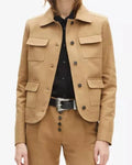 Vanished S01 Kaley Cuoco Tan Jacket