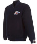 Varsity Oklahoma City Thunder Navy Blue Wool Jacket Clanton Jacket