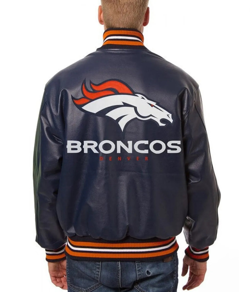 Super Bowl Denver Broncos Orange Satin Jacket WorthVee