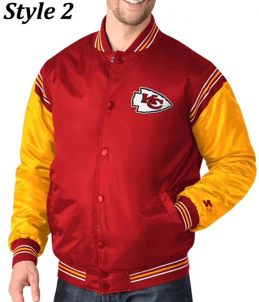 Varsity Kansas City Chiefs Satin Jacket WorthVee