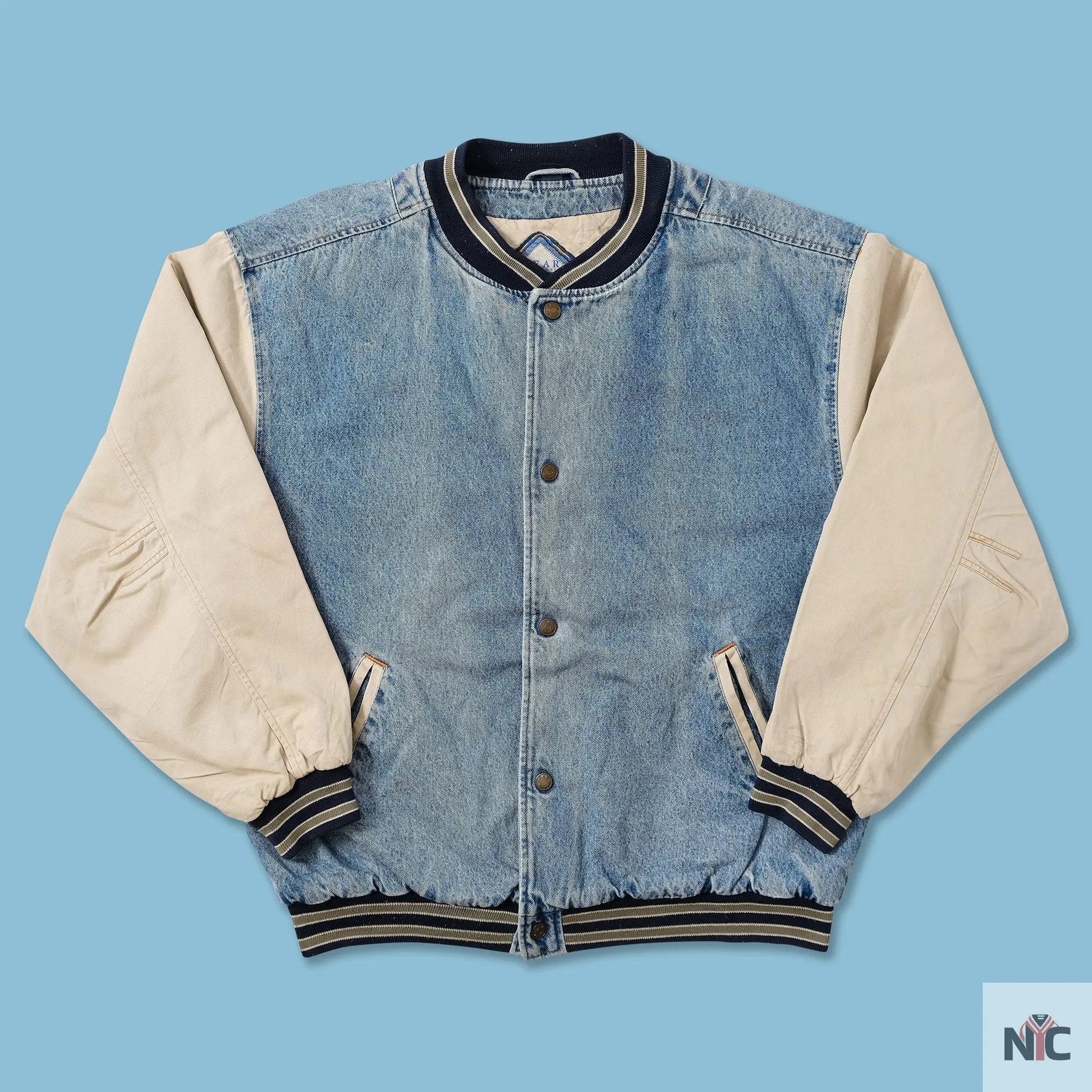 Vintage Dr. Pepper Denim Varsity Jacket Clanton Jacket