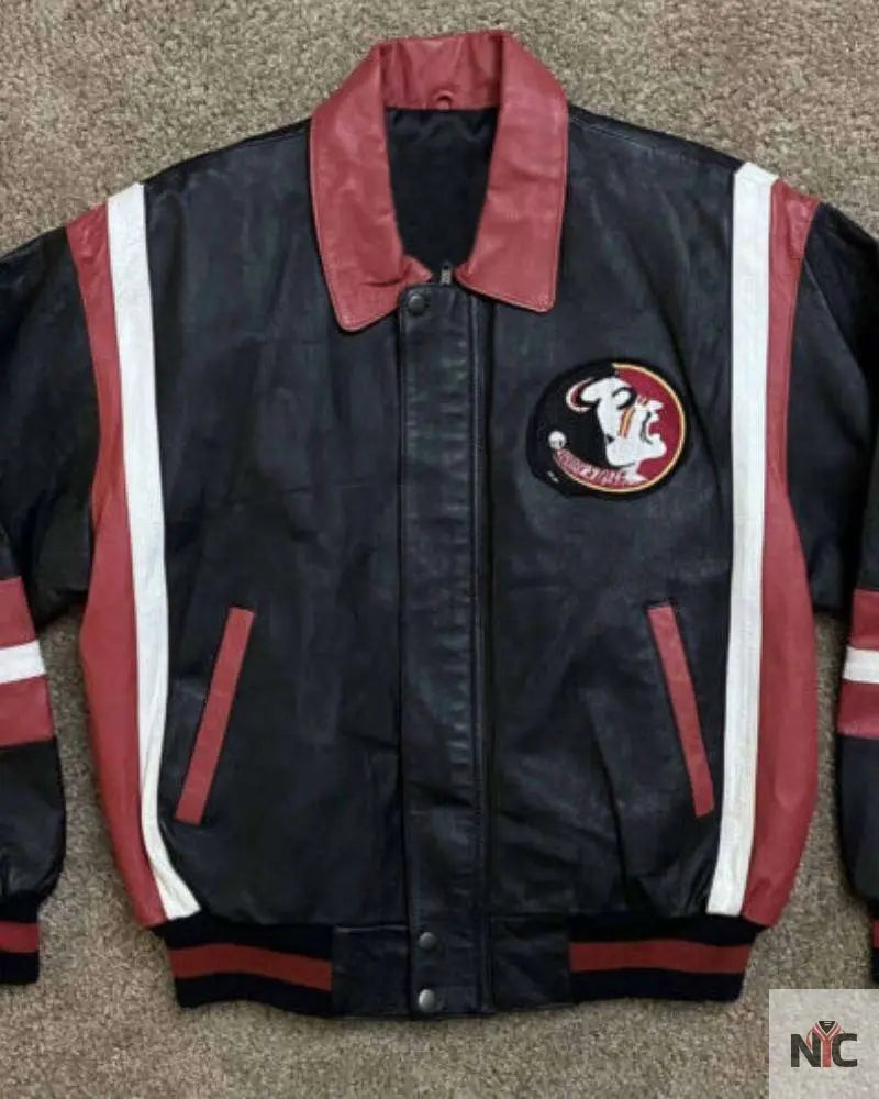 Vintage Florida State Seminoles Leather Jacket Clanton Jacket