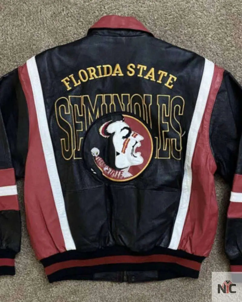 Vintage Florida State Seminoles Leather Jacket Clanton Jacket