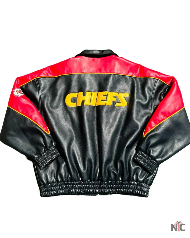 Vintage Kansas City Chiefs Leather Jacket Clanton Jacket