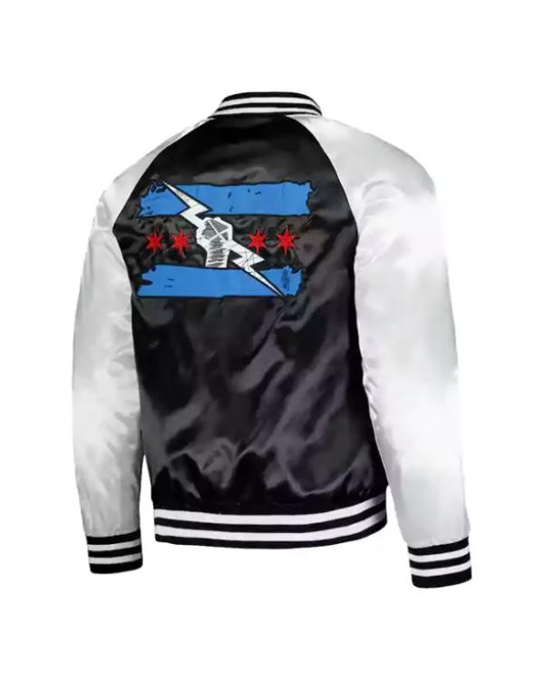 WWE CM Punk Black Bomber Jacket Clanton Jacket