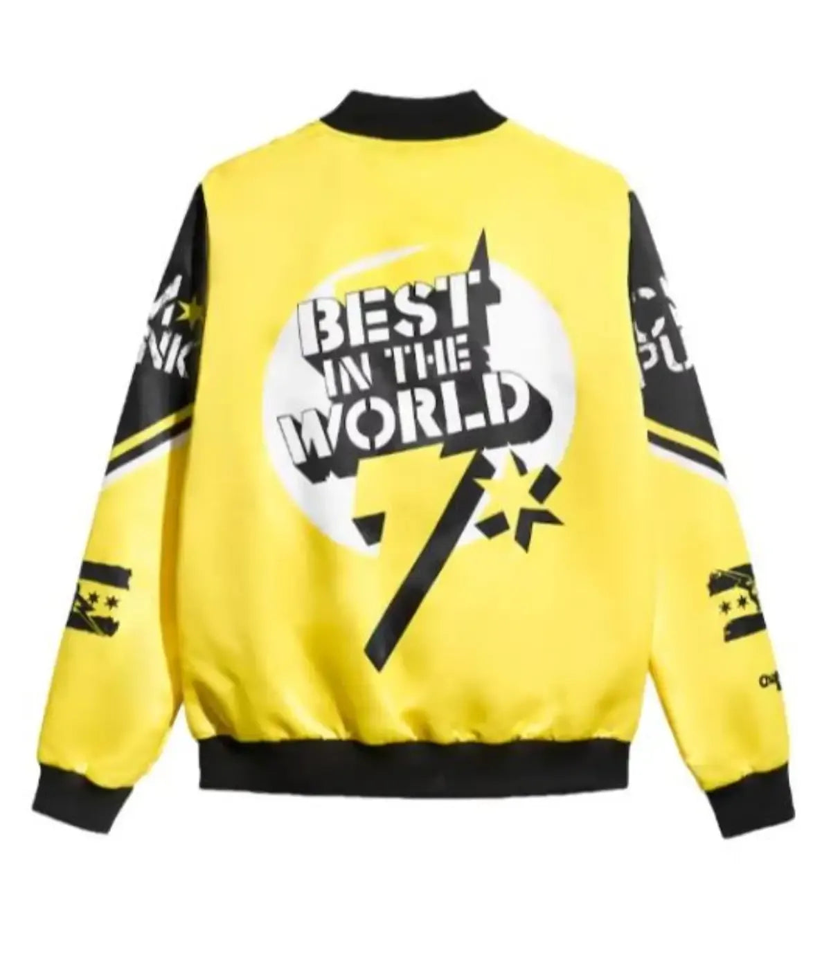 WWE CM Punk GTS Yellow Bomber Jacket