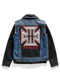 WWE Triple H Denim Leather Jacket WorthVee