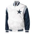Warm-Up Pitch Dallas Cowboys Varsity Satin Jacket WorthVee