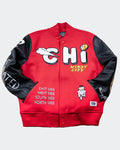 Wedding Cake The Chi Chicago Windy City Red Varsity Jacket WorthVee