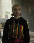 Wednesday Emma Myers Embroidered Cropped Hoodie