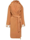 Wednesday Isadora Capri Brown Fringe Coat WorthVee