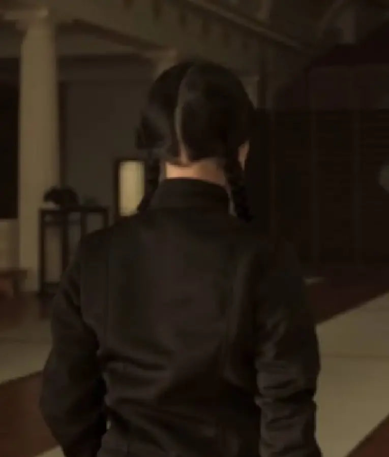 Wednesday Jenna Ortega Neck Cropped Black Shirt WorthVee