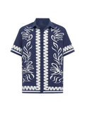 Perfect Match S4 Dave Hand Blue/White Floral Print Shirt WorthVee