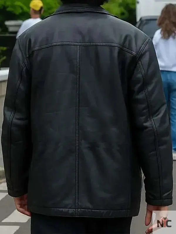 Will Sharpe Too Much S01 Black Leather Jacket Clanton Jacket