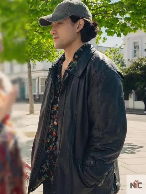 Will Sharpe Too Much S01 Black Leather Jacket Clanton Jacket