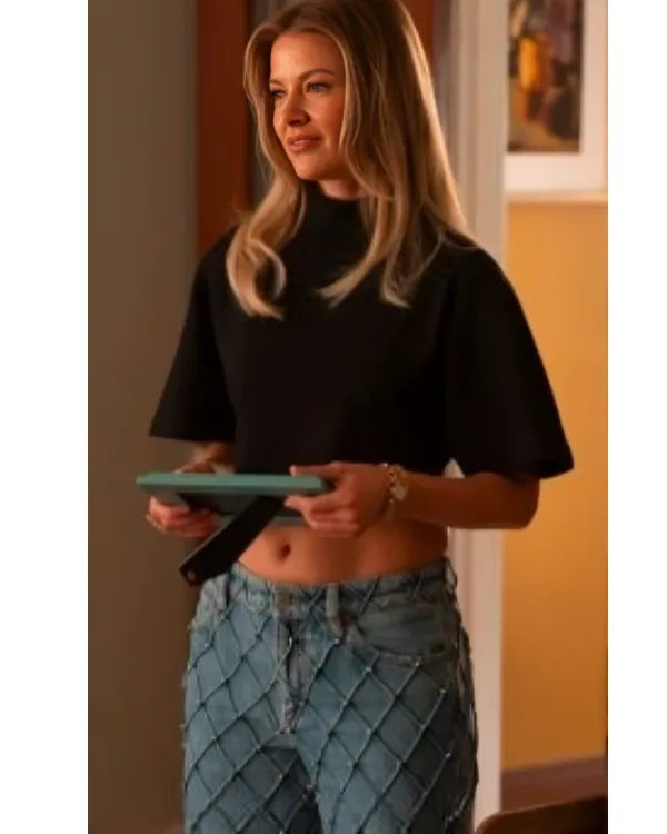 Will Trent S03 Ariana Madix Blue Checked Jeans