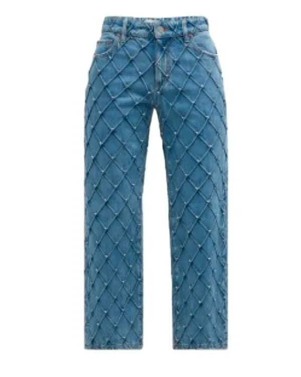 Will Trent S03 Ariana Madix Blue Checked Jeans
