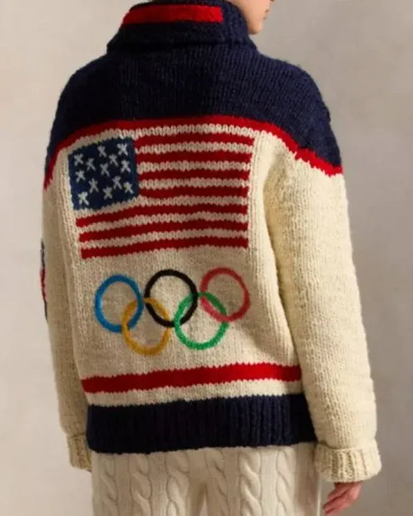 Winter Olympics Team USA Wool Cardigan