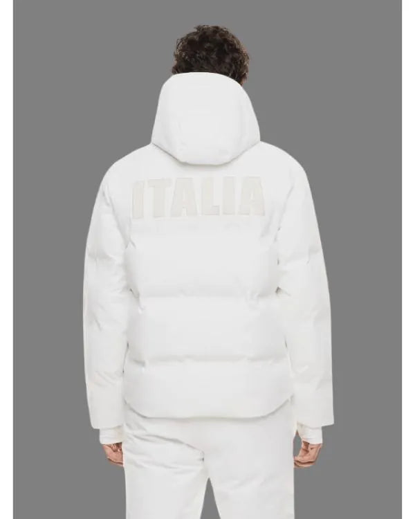 Winter Olympics 2026 Team Italy EA7 White Puffer Jacket
