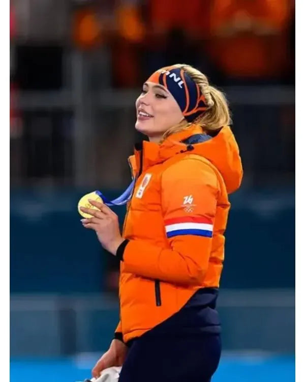 Winter Olympics 2026 Team Netherlands Jutta Leerdam Puffer Jacket
