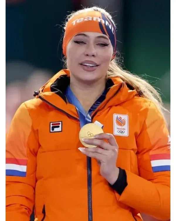 Winter Olympics 2026 Team Netherlands Jutta Leerdam Puffer Jacket