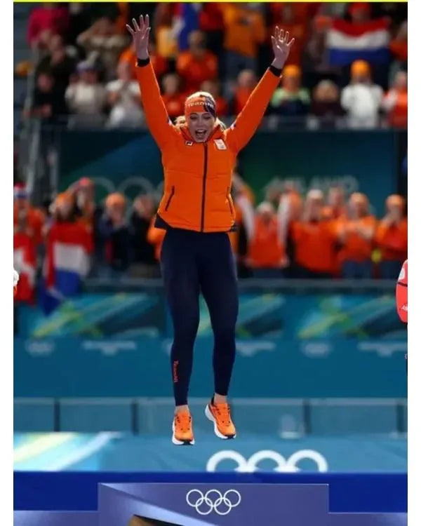 Winter Olympics 2026 Team Netherlands Jutta Leerdam Puffer Jacket