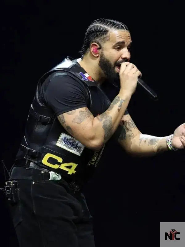 Wireless Festival 2025 Drake Black Vest Clanton Jacket
