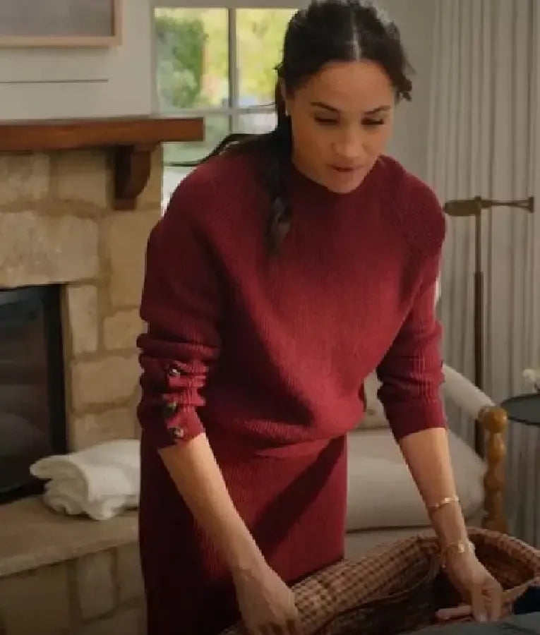 With Love Meghan S02 Meghan Markle Burgundy Sweatshirt