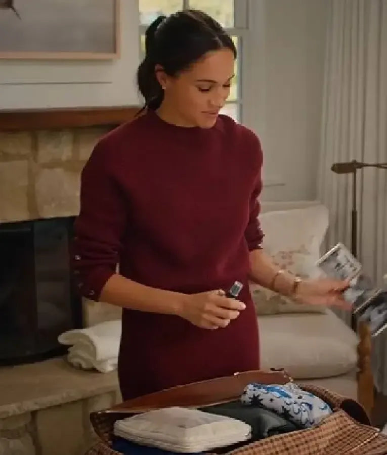 With Love Meghan S02 Meghan Markle Burgundy Sweatshirt