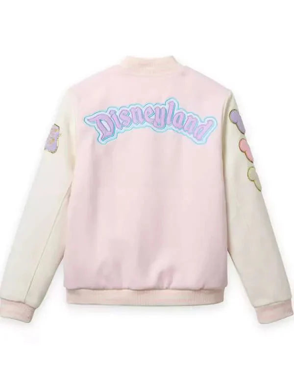 Women Disneyland Pink Varsity Jacket Clanton Jacket