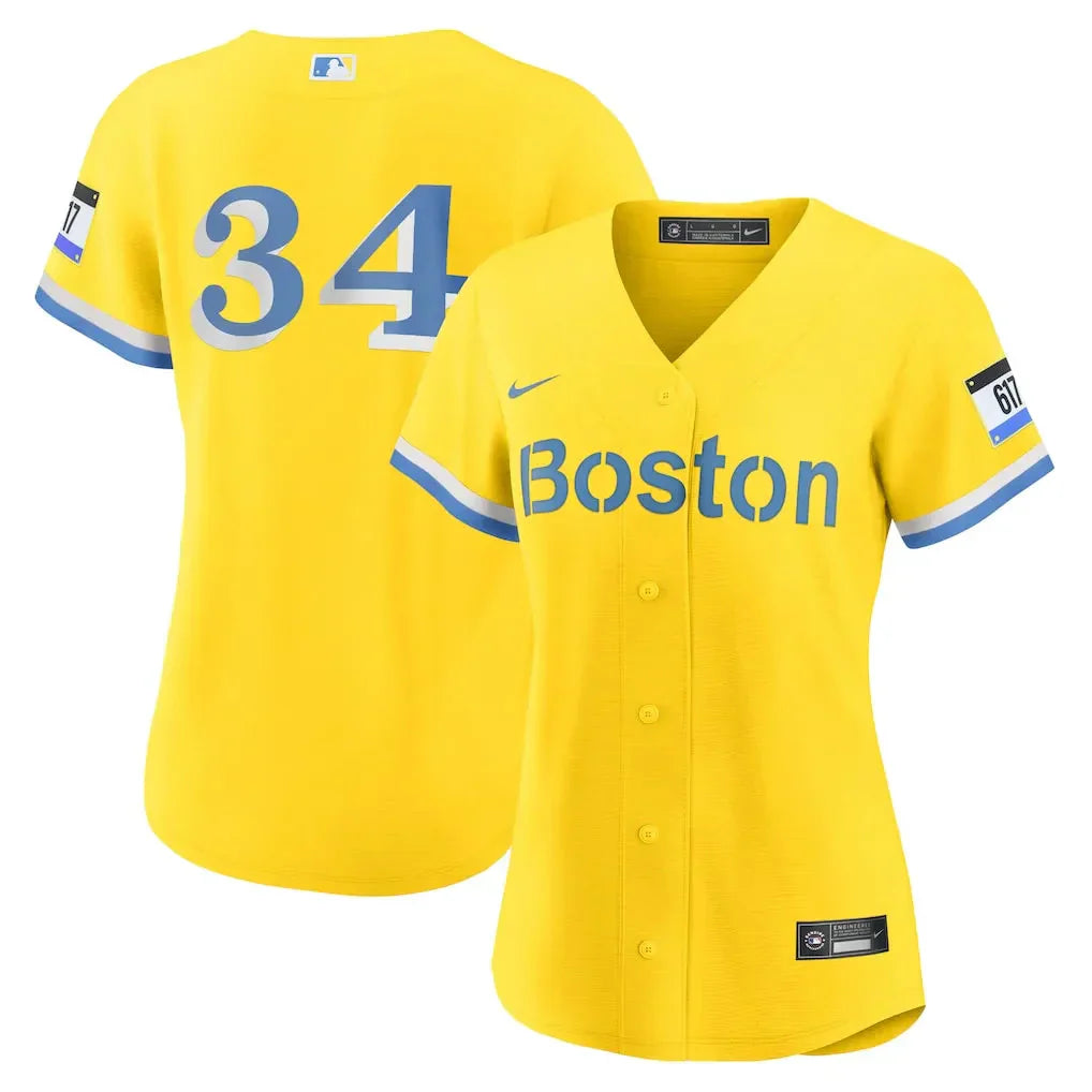Women's Boston Red Sox David Ortiz Nike Gold City Connect Replica Player Jersey Kansas Jacket