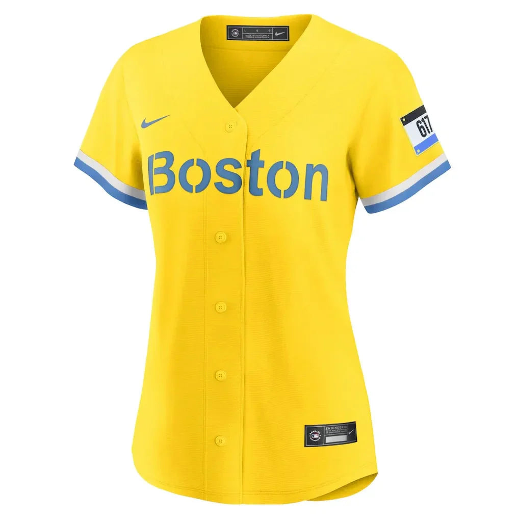 Women's Boston Red Sox David Ortiz Nike Gold City Connect Replica Player Jersey Kansas Jacket