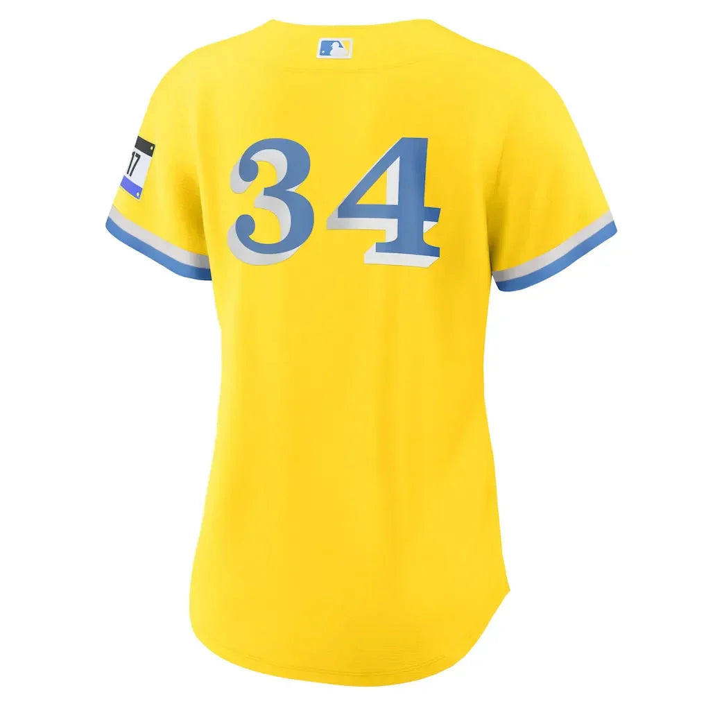 Women's Boston Red Sox David Ortiz Nike Gold City Connect Replica Player Jersey Kansas Jacket