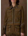 Women’s Fringin Around Suede Studded Jacket
