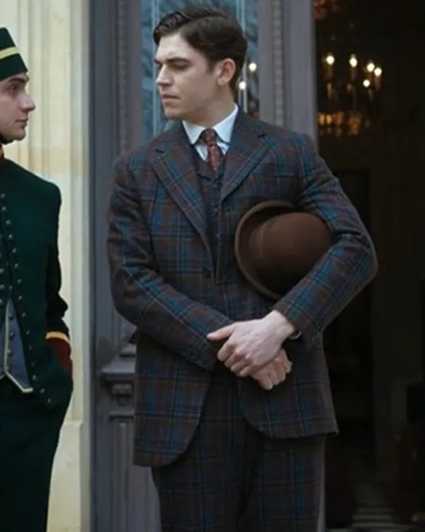 Young Sherlock Hero Fiennes Tiffin Plaid Tweed Suit