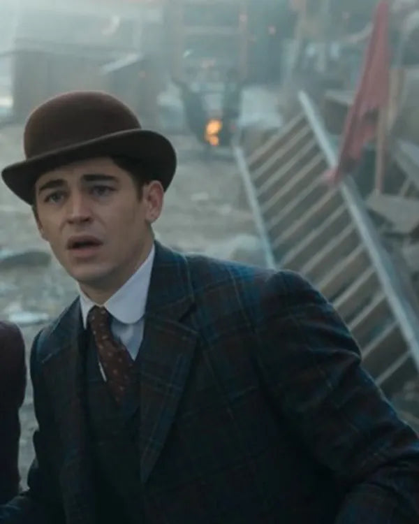 Young Sherlock Hero Fiennes Tiffin Plaid Tweed Suit