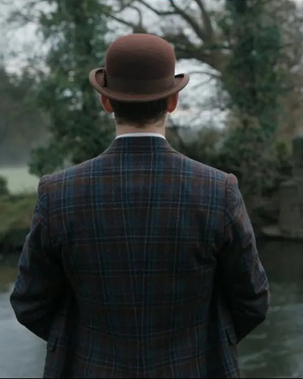 Young Sherlock Hero Fiennes Tiffin Plaid Tweed Suit