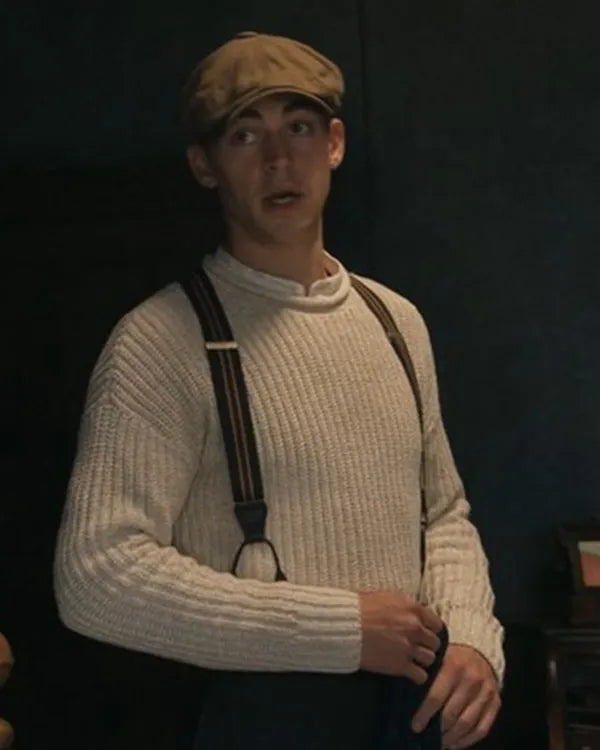 Young Sherlock Hero Fiennes Tiffin Striped Sweater