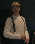 Young Sherlock Hero Fiennes Tiffin Striped Sweater