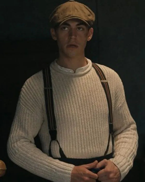 Young Sherlock Hero Fiennes Tiffin Striped Sweater