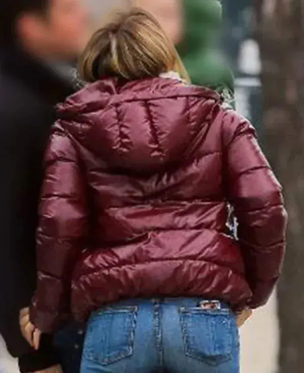 Younger Hilary Duff Puffer Maroon Jacket WorthVee