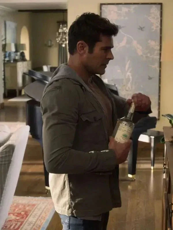 Zac Efron A Family Affair 2024 Green Jacket Shopotiny