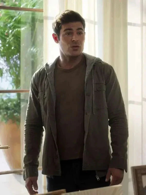 Zac Efron A Family Affair 2024 Green Jacket Shopotiny