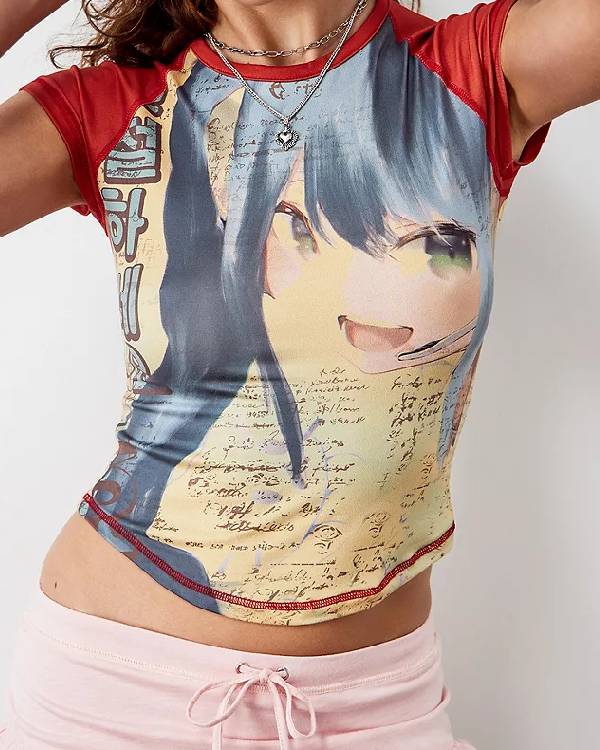 Wednesday Emma Myers Anime Raglan Tee USA Jackets