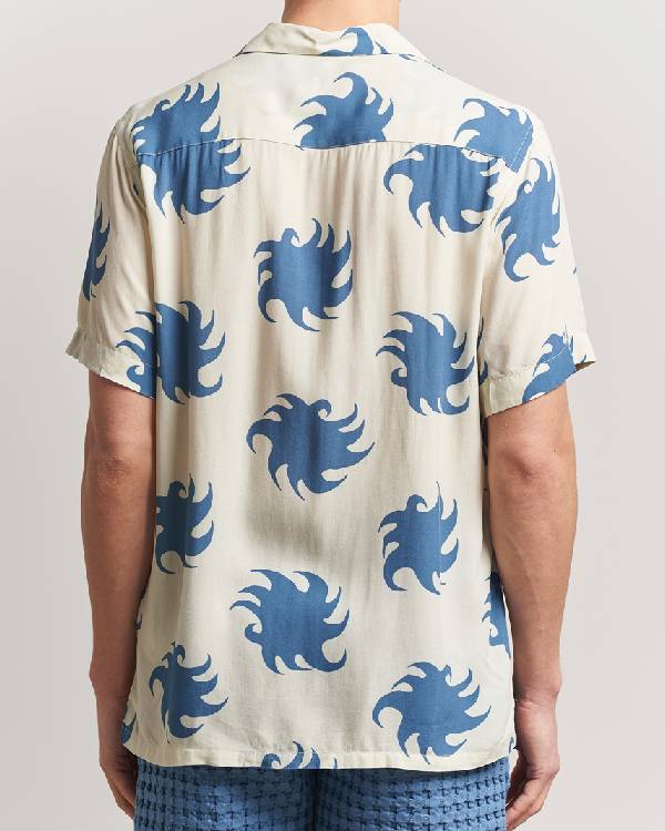 Made in Chelsea S30 White & Blue Sun Print Shirt
