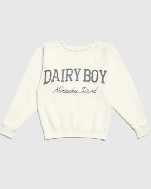 Dairy Boy Cut Off Nantucket Island Crewneck Sweatshirt Clanton Jacket