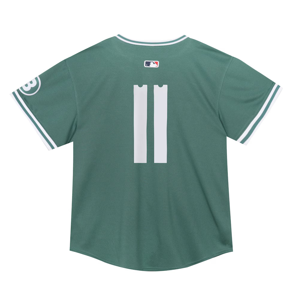 Infant Boston Red Sox Rafael Devers Nike Green 2025 City Connect Limited Player Jersey Kansas Jacket
