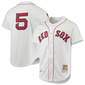 Men's Boston Red Sox Nomar Garciaparra Mitchell & Ness White 1997 Cooperstown Collection Authentic Jersey Kansas Jacket